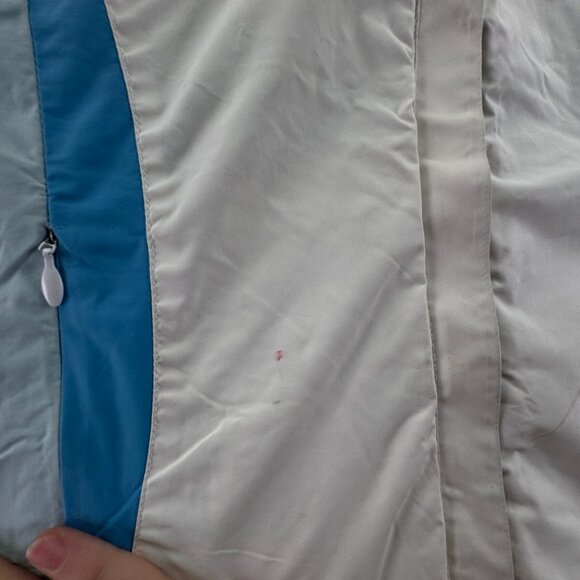 Columbia Jacket Girls Medium 10-12 White Blue Full Zip Hooded Whirlibird Youth - Picture 10 of 16